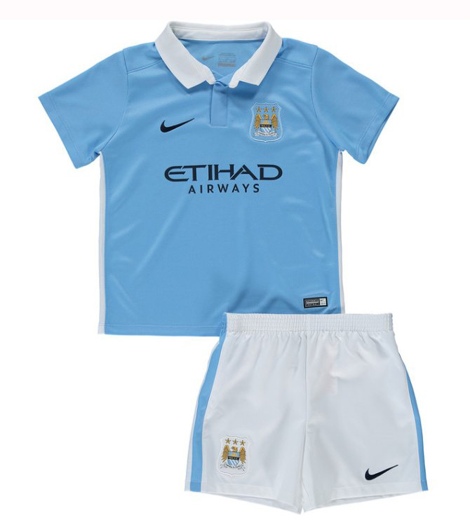 Kit Junior Manchester City Domicile 2015/16